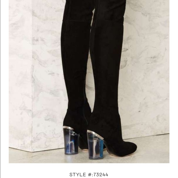 Lust For Life Over the knee boot clear heel - Picture 3 of 5